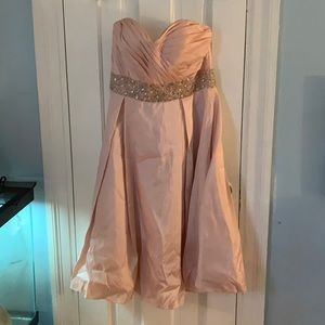 Strapless dress pink with jewels